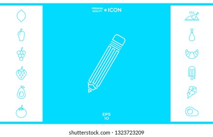 Pencil - line icon. Graphic elements for your design