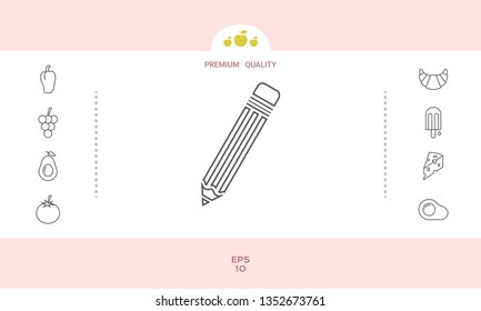 Pencil - line icon. Graphic elements for your design