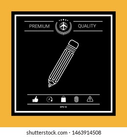 Pencil - line icon. Graphic elements for your design