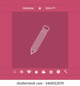 Pencil - line icon. Graphic elements for your design