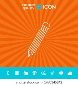 Pencil - line icon. Graphic elements for your design