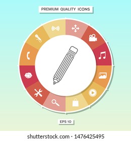 Pencil - line icon. Graphic elements for your design