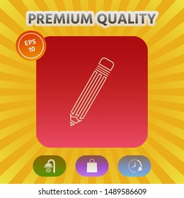 Pencil - line icon. Graphic elements for your design