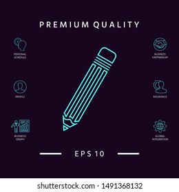 Pencil - line icon. Graphic elements for your design