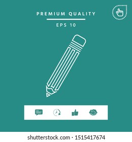 Pencil - line icon. Graphic elements for your design