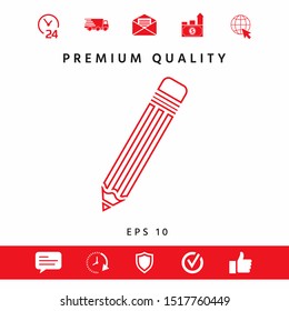 Pencil - line icon. Graphic elements for your design