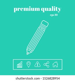 Pencil - line icon. Graphic elements for your design