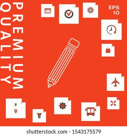 Pencil - line icon. Graphic elements for your design