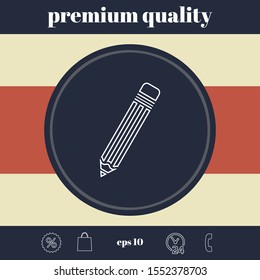 Pencil - line icon. Graphic elements for your design