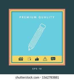 Pencil - line icon. Graphic elements for your design