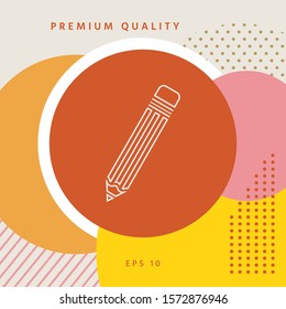 Pencil - line icon. Graphic elements for your design