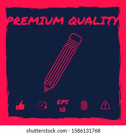 Pencil - line icon. Graphic elements for your design
