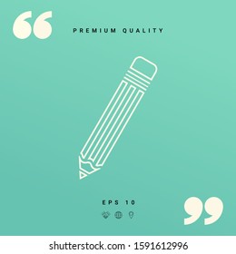 Pencil - line icon. Graphic elements for your design