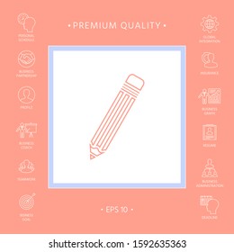 Pencil - line icon. Graphic elements for your design