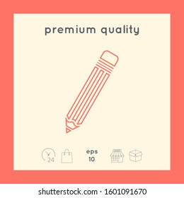 Pencil - line icon. Graphic elements for your design