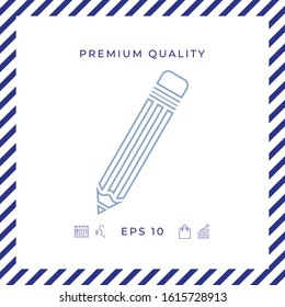 Pencil - line icon. Graphic elements for your design
