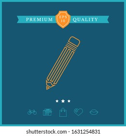 Pencil - line icon. Graphic elements for your design