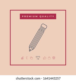 Pencil - line icon. Graphic elements for your design