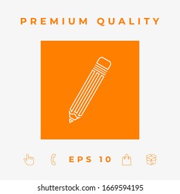 Pencil - line icon. Graphic elements for your design