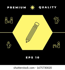 Pencil - line icon. Graphic elements for your design