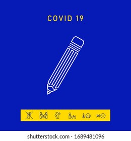 Pencil - line icon. Graphic elements for your design
