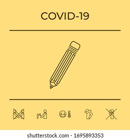 Pencil - line icon. Graphic elements for your design