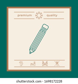 Bleistift - Zeilensymbol. Grafische Elemente für Ihr Design