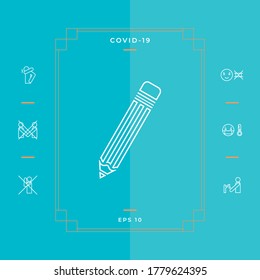Pencil - line icon. Graphic elements for your design