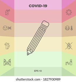 Pencil - line icon. Graphic elements for your design