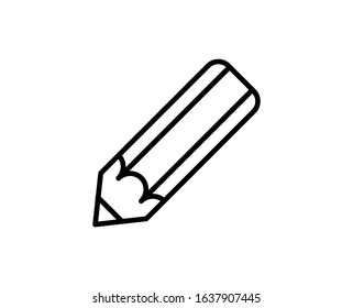 Pencil line icon. High quality outline symbol for web design or mobile app. Thin line sign for design logo. Black outline pictogram on white background