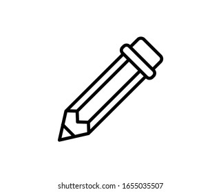 Pencil line icon. High quality outline symbol for web design or mobile app. Thin line sign for design logo. Black outline pictogram on white background