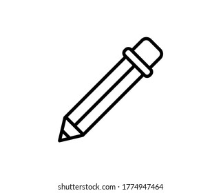 Pencil line icon. High quality outline symbol for web design or mobile app. Thin line sign for design logo. Black outline pictogram on white background