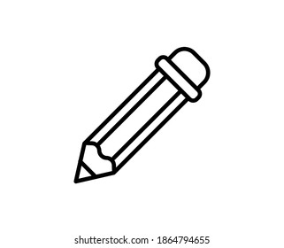 Pencil line icon. High quality outline symbol for web design or mobile app. Thin line sign for design logo. Black outline pictogram on white background