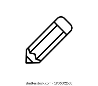 Pencil line icon. High quality outline symbol for web design or mobile app. Thin line sign for design logo. Black outline pictogram on white background