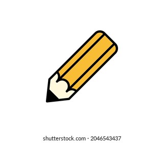 Pencil line icon. High quality outline symbol for web design or mobile app. Thin line sign for design logo. Color outline pictogram on white background