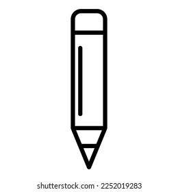 Pencil line icon isolated on white background. Black flat thin icon on modern outline style. Linear symbol and editable stroke. Simple and pixel perfect stroke vector illustration.