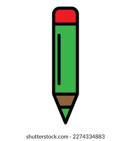 Pencil line icon isolated on white background. Black flat thin icon on modern outline style. Linear symbol and editable stroke. Simple and pixel perfect stroke vector illustration.