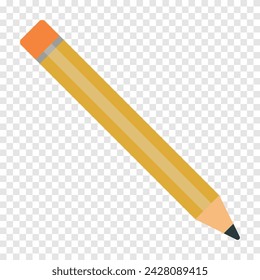 Pencil line icon. Lead, drawing, eraser, sharpener, graphite, paper, drawing, drawing, outline, sketching, rod, ruler, album. Vector line icon for business and advertising