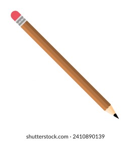 Pencil line icon. Lead, pen, drawing, eraser, sharpener, graphite, paper, pencil case, drawing, drawing. Vector icon for business and advertising