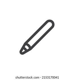 Pencil Line Icon. Linear Style Sign For Mobile Concept And Web Design. Crayon Outline Vector Icon. Symbol, Logo Illustration. Vector Graphics