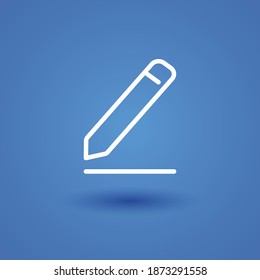 pencil line icon, outline vector illustration.