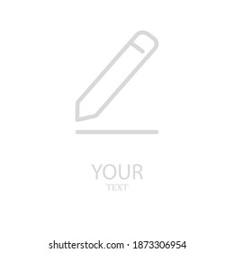 pencil line icon, outline vector illustration.