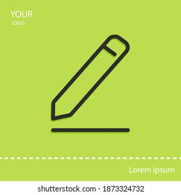 pencil line icon, outline vector illustration.