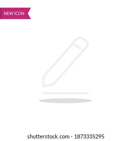 pencil line icon, outline vector illustration.