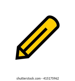 Pencil line icon. Pixel perfect fully editable vector icon suitable for websites, info graphics and print media.