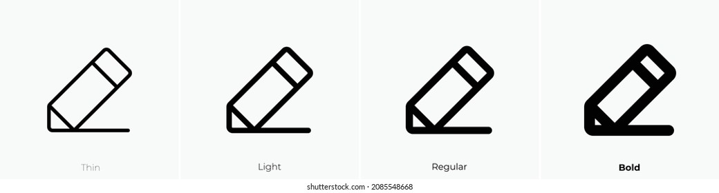 pencil line icon. Thin, Light Regular And Bold style design isolated on white background