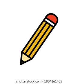 pencil line icon, vector illustration