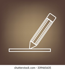 pencil line icon, vector illustration