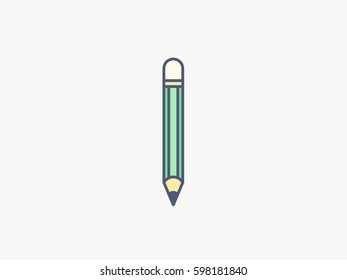 Pencil Line Icon Vector Illustration