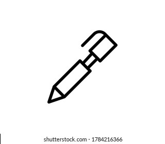 Pencil line icon. Vector symbol in trendy flat style on white background. Web sing for design.